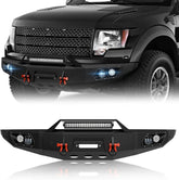 for Ford Aftermarket Front Bumpers Compatible with 2010-2014 Ford F150 F-150 SVT Raptor with Winch Plate | Yzona